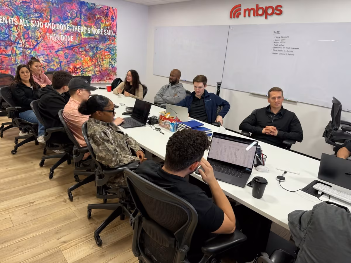 The MBPS team in a planning meeting at the Phoenix office
