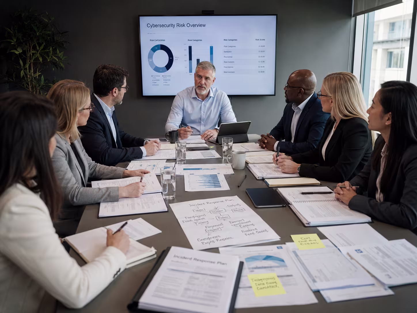 Young professional implementing cybersecurity best practices